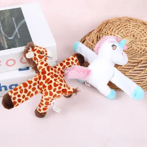 Plush animal slap bracelet cute giraffe and unicorn wrist band party toys for kids gift