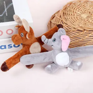 Cute plush slap bracelet with stuffed animal design, soft toy gift for kids and children daily wear.