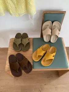2026 new thick sole frosted thong sandals women fashion casual beach slippers comfortable shoes
