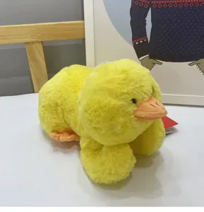 Süßes gelbes Plüschtier Ente weiches Kuscheltier Kissen flauschige Entenpuppe für Kinder
