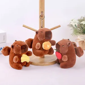 Cute Capybara plush keychain stuffed animal toy doll pendant for bag decoration