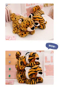 Süße Plüsch Tiger und Leopard Kuscheltiere weiche Kissen Kinder schöne Heimdeko Geschenke