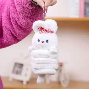 Mignon peluche capybara ressort porte-clés doux animal en peluche pendentif de sac à dos