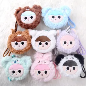Simpatico portamonete in peluche soffice cartone animato animale bambola portachiavi zaino
