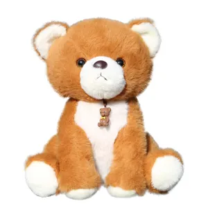 Simpatico orsacchiotto di peluche marrone giocattolo morbido per bambini bambola regalo compleanno