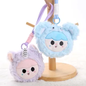 Portachiavi portamonete in peluche carino, ciondolo borsa bambola morbida e regalo.
