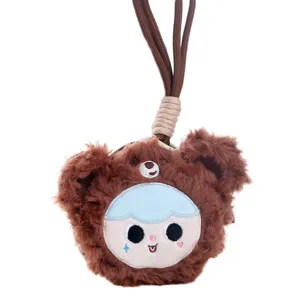 Carino portamonete di peluche orso portachiavi bambola cartone animato borsa regalo