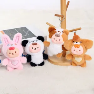 Lindo muñeco de peluche de vinilo llavero de animal colgante juguete de peluche suave