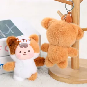 Lindo vinilo muñeca de peluche llavero animal bolsa colgante juguete suave accesorio