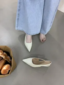 Chaussures plates slingback tressées à bout pointu pour femmes mode de printemps