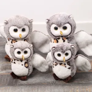 Cute owl plush toy set soft stuffed animal dolls kids gift home decorative