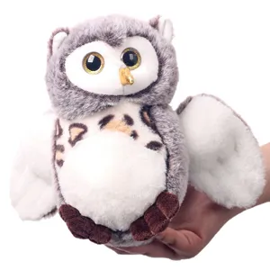 Cute plush owl toy soft stuffed animal pillow for kids gift room decor fluffy plushie