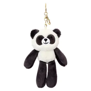 Llavero de panda de peluche lindo y colgante de bolso, accesorio de animal de peluche.