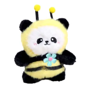 Simatico ciondolo peluche panda ape morbida bambola portachiavi borsa grazioso regalo