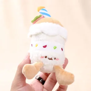 Süßer Kuchen Boba Tasse Plüschtier Anhänger weiche gefüllte Puppe Taschenzubehör Geschenk.