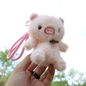 Simpatico maialino peluche portachiavi morbido ciondolo zaino regalo per bambini