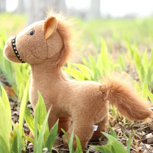 Brown plush toy horse simulation animal doll cute children gift lovely mascot decoration item