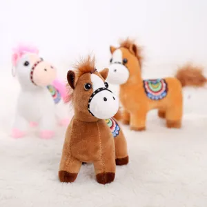 Süßes Plüsch Pferd Schlüsselanhänger flauschiges Pony Stofftier Taschenanhänger Geschenk