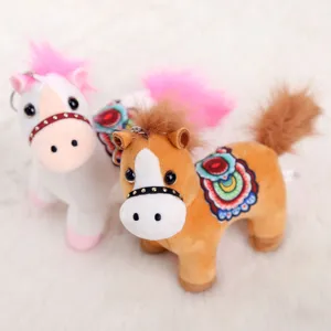 Süßes Plüsch Pony Schlüsselanhänger und Taschenanhänger, weiches Kuscheltier Geschenk.