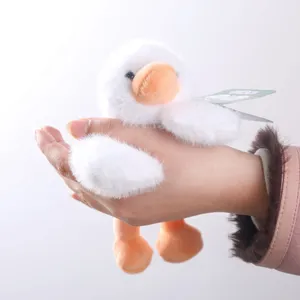 Cute small plush duck toy palm size soft stuffed animal stress relief doll for kids gifts