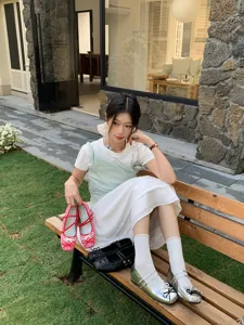 French bow contrast Mary Jane shoes women spring new flat ballet shoes stylish footwear