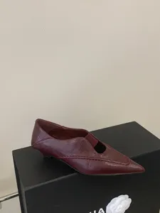 Zapatos planos elegantes de estilo retro coreano con punta puntiaguda para mujer casual