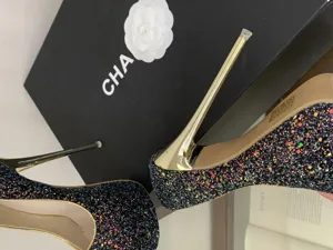 Glitter platform high heels women stiletto sparkly sequin party shoes sexy nightclub footwear