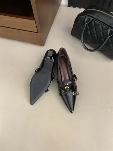 Women stylish pointed toe kitten heels black dress shoes elegant work pumps comfortable footwear