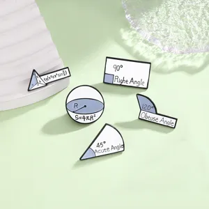Creatieve Wiskunde Geometrie Emaille Brooch Legering Badge Schattige Wiskundige Formule Reversspeld Mode Sieraden Cadeau