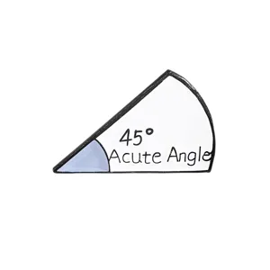 Creatieve wiskunde geometrie scherpe hoek emaille speld schattige metalen broche badge