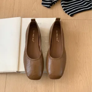 Women's flat French vintage Mary Jane shoes soft sole casual shoes casual footwear new style