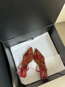 Schicke spitz zulaufende Riemchen Sandalen fuer Damen Sommer Feen Stil High Heels neu