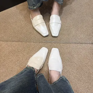 Mules da donna con punta quadrata scarpe basse eleganti stile primavera estate
