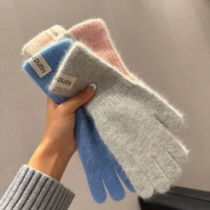 Koreanischer Stil Kaninchen Plüsch Süße Warm Gestrickte Wolle Lange Handschuhe Verdickt Weich Kälteschutz Winter Damen Handschuhe