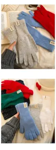 Kuschelige winterwarme Strickhandschuhe lange Plüsch-Wolle weiche dicke Kälteschutz Handschuhe