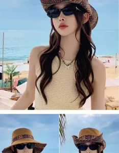 Ethnic style western cowboy hat for women, spring and summer outdoor sun protection fisherman hat.