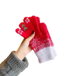 Guanti invernali in maglia touchscreen per uomo e donna caldi e spessi guanti termici.