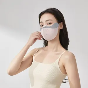 Sommer UV-Schutz Eisseide Sonnenschutzmaske mit Augeneckenschutz und atmungsaktiven Löchern.
