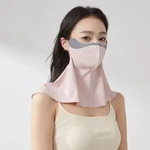 Summer UV protection full face sun mask breathable facekini neck cover for women outdoor riding