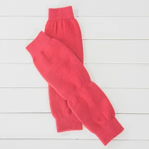 Calentadores de piernas de punto rojo rodilleras cálidas engrosadas invierno deporte