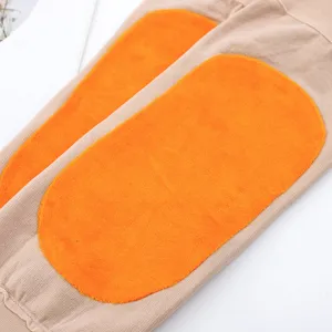Autumn winter thermal knitted knee pads for men and women cozy fleece lined leg warmers