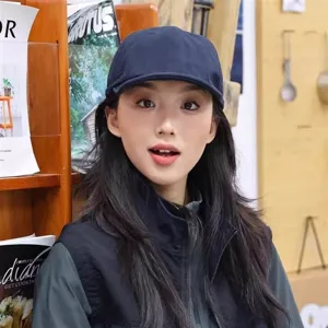 Japanese soft brim baseball cap for women and men, sun protection short visor hat summer.