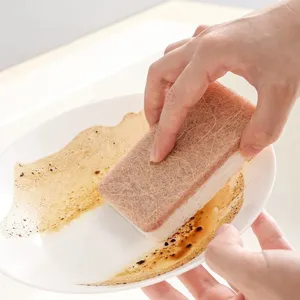 Kitchen cleaning sponge wood pulp dish washing cloth thick scrub pad household tool