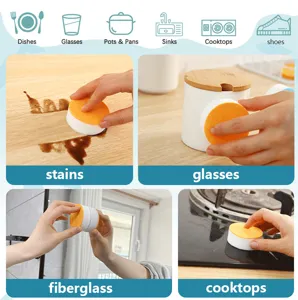 Household magic cleaning sponge eraser for kitchen dishes cups and stain removal details
