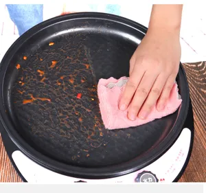 Thickened coral fleece cleaning cloth absorbent dish towel kitchen wiping rag for daily use