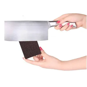 Carborundum cleaning sponge eraser for kitchen pots and pans heavy duty household scrubbing pad