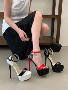 Women platform high heels patent leather sexy strappy pole dancing shoes party dress pumps