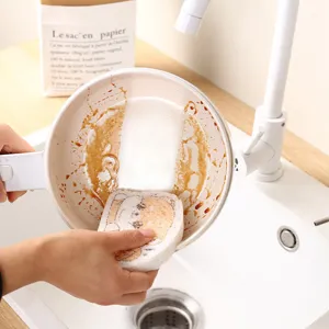 Compressed wood pulp sponge kitchen dishwashing magic wipe household cleaning tool fast drying