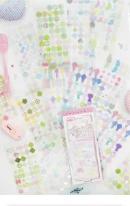 Korean ins style die-cut sticker book and pastel diary DIY decorative stickers set.