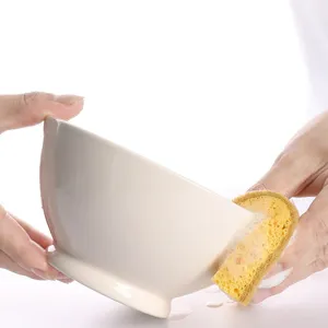 Sisal wood pulp sponge kitchen cleaning scouring pad double-sided dishwashing sponge tool